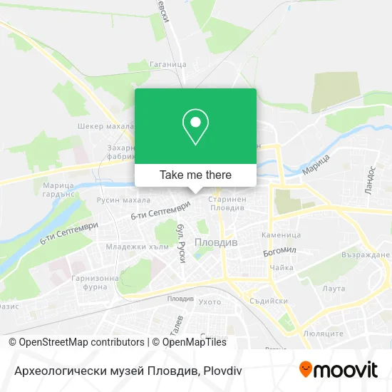 Карта Археологически музей Пловдив