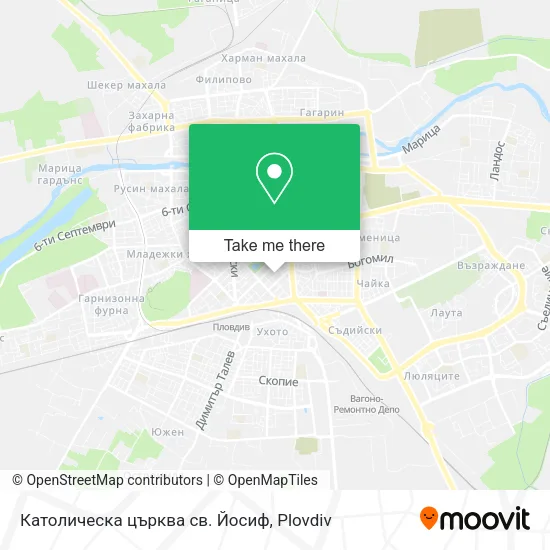 Карта Католическа църква св. Йосиф