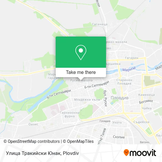 Карта Улица Тракийски Юнак