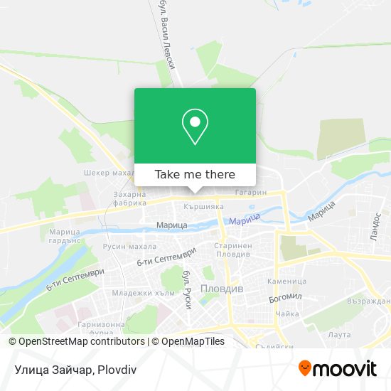 Улица Зайчар map