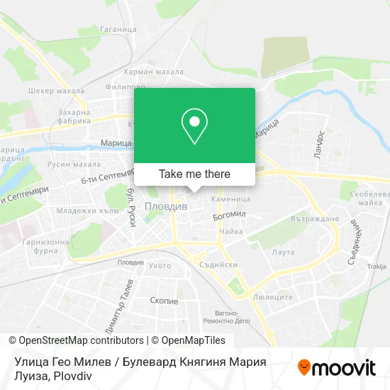 Карта Улица Гео Милев / Булевард Княгиня Мария Луиза