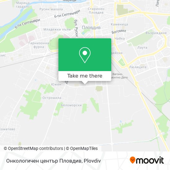 Онкологичен център Пловдив map