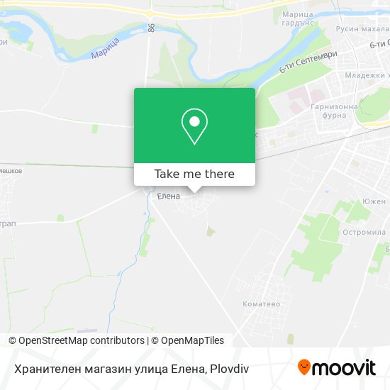 Хранителен магазин улица Елена map