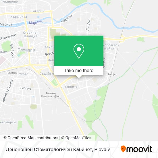 Карта Денонощен Стоматологичен Кабинет