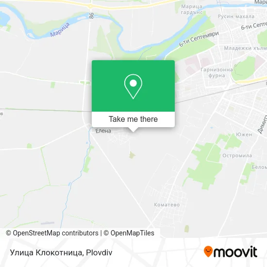 Карта Улица Клокотница