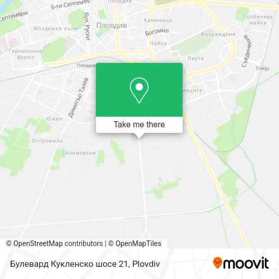 Карта Булевард Кукленско шосе 21
