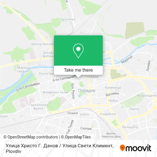 Карта Улица Христо Г. Данов / Улица Свети Климент