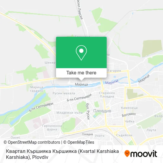 Карта Квартал Кършияка Кършияка (Kvartal Karshiaka Karshiaka)
