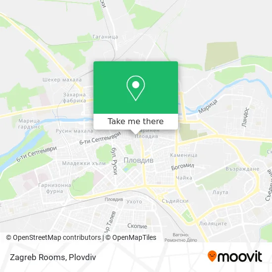 Карта Zagreb Rooms