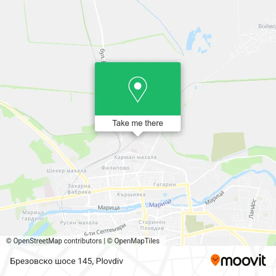 Карта Брезовско шосе 145