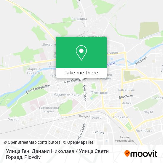 Карта Улица Ген. Данаил Николаев / Улица Свети Горазд