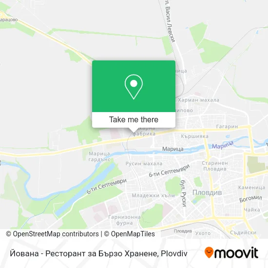 Карта Йована - Ресторант за Бързо Хранене