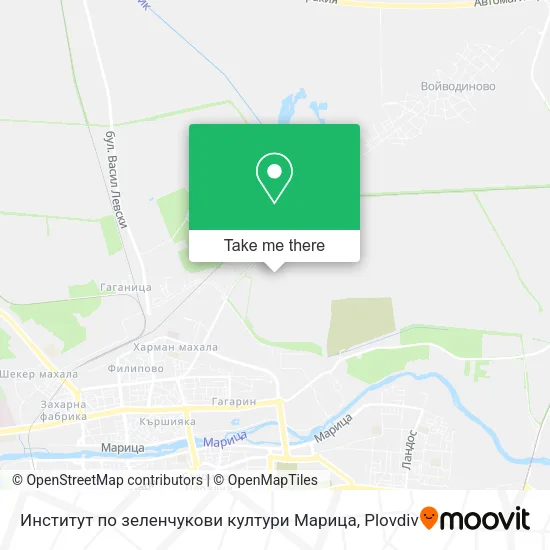 Карта Институт по зеленчукови култури Марица
