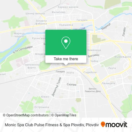 Карта Monic Spa Club Pulse Fitness & Spa Plovdiv