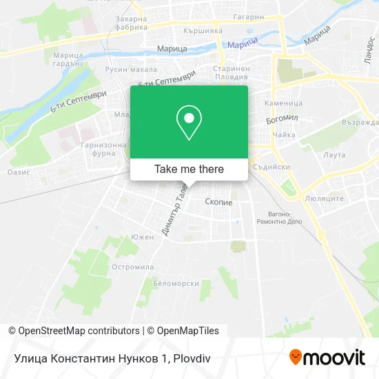 Карта Улица Константин Нунков 1