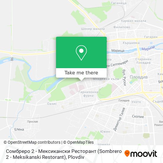 Сомбреро 2 - Мексикански Ресторант (Sombrero 2 - Meksikanski Restorant) map