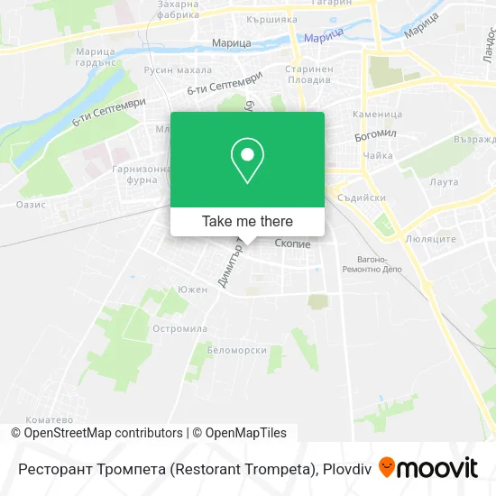 Карта Ресторант Тромпета (Restorant Trompeta)