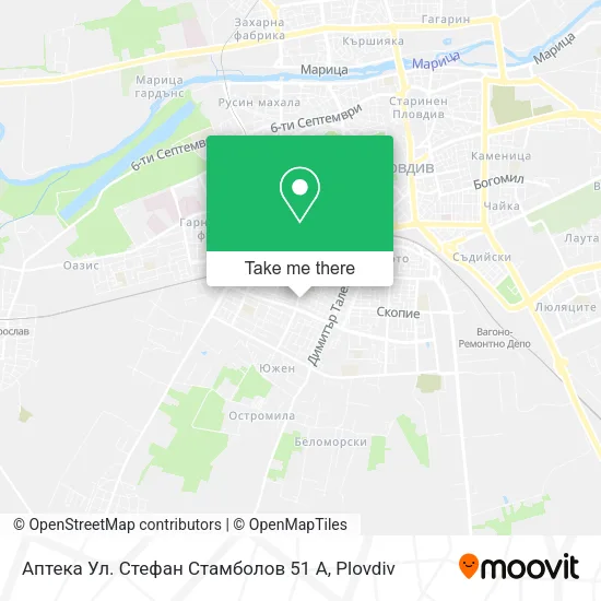 Карта Аптека Ул. Стефан Стамболов 51 А