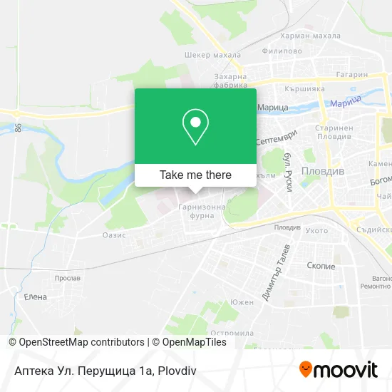 Карта Аптека Ул. Перущица 1а