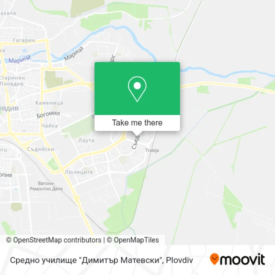 Карта Средно училище "Димитър Матевски"