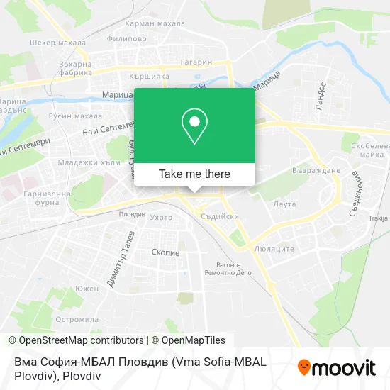 Карта Вма София-МБАЛ Пловдив (Vma Sofia-MBAL Plovdiv)