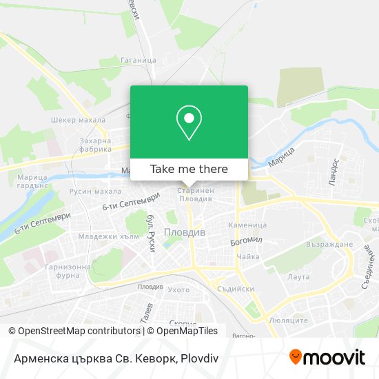 Карта Арменска църква Св. Кеворк