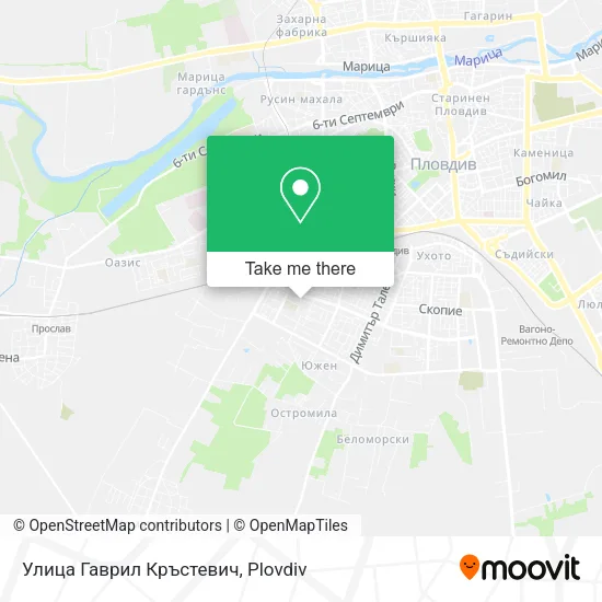 Карта Улица Гаврил Кръстевич
