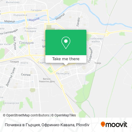 Почивка в Гърция, Офринио-Кавала map