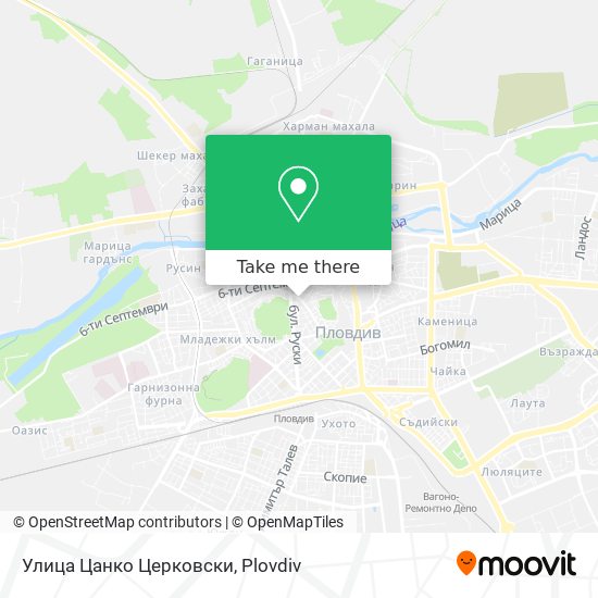 Улица Цанко Церковски map