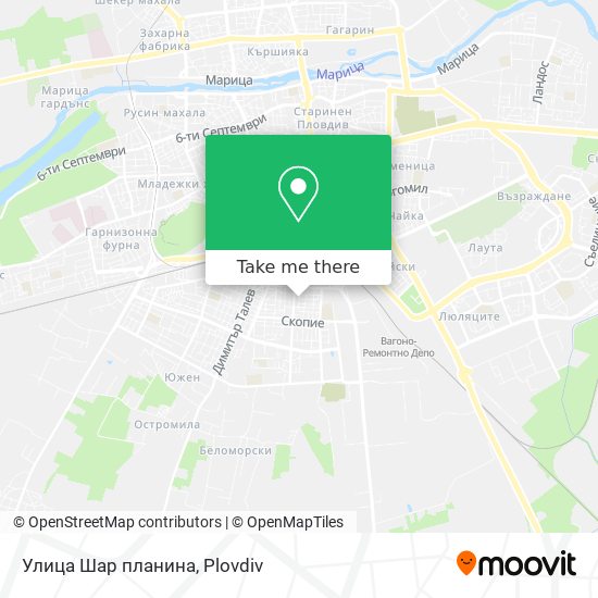 Улица Шар планина map