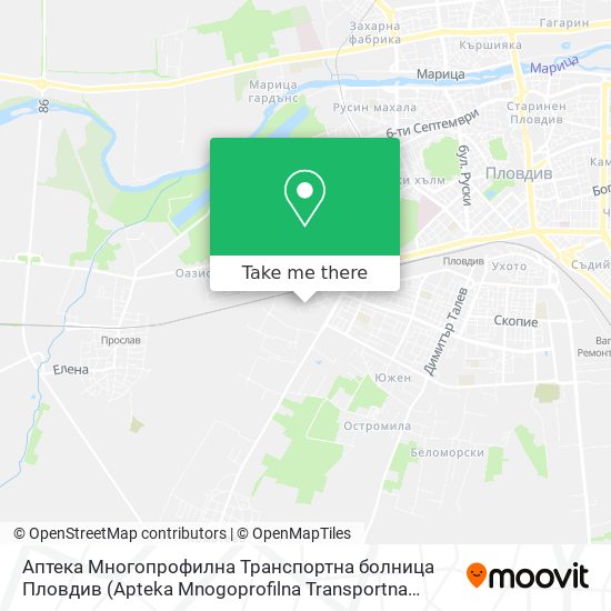 Карта Аптека Многопрофилна Транспортна болница Пловдив