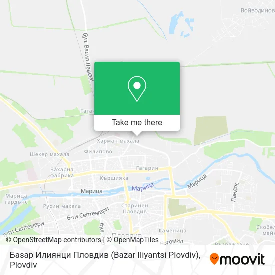 Карта Базар Илиянци Пловдив (Bazar Iliyantsi Plovdiv)