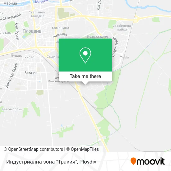 Карта Индустриална зона "Тракия"