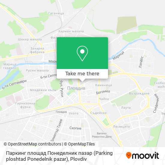 Карта Паркинг площад Понеделник пазар (Parking ploshtad Ponedelnik pazar)