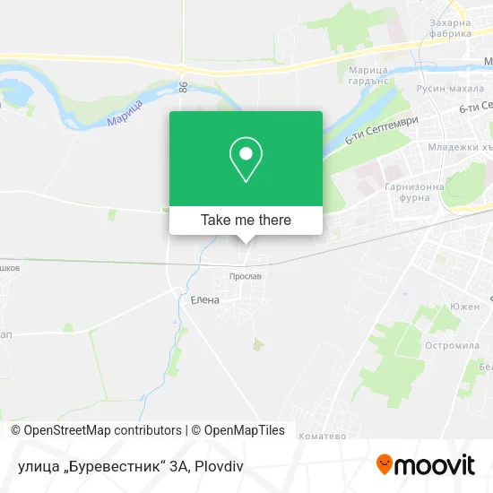 Карта улица „Буревестник“ 3A