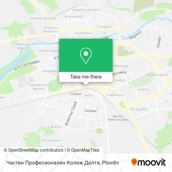 Карта Частен Професионален Колеж Делта