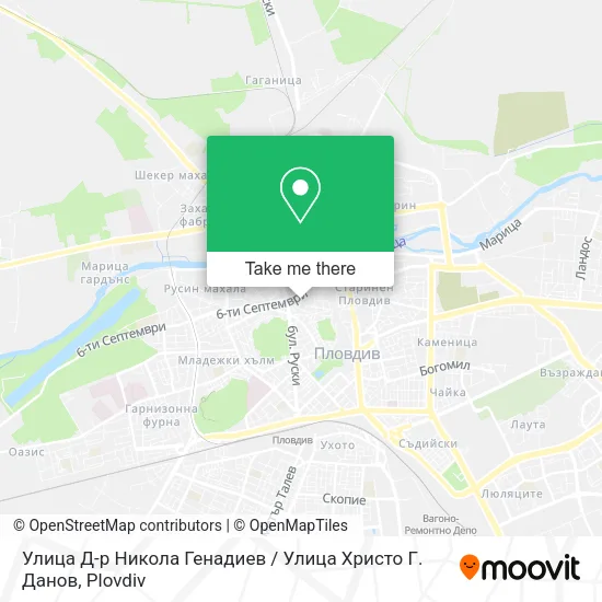 Карта Улица Д-р Никола Генадиев / Улица Христо Г. Данов