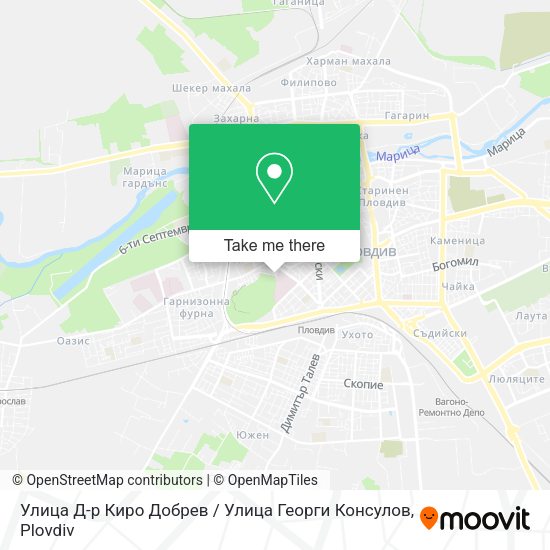 Карта Улица Д-р Киро Добрев / Улица Георги Консулов