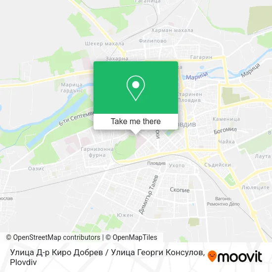 Карта Улица Д-р Киро Добрев / Улица Георги Консулов