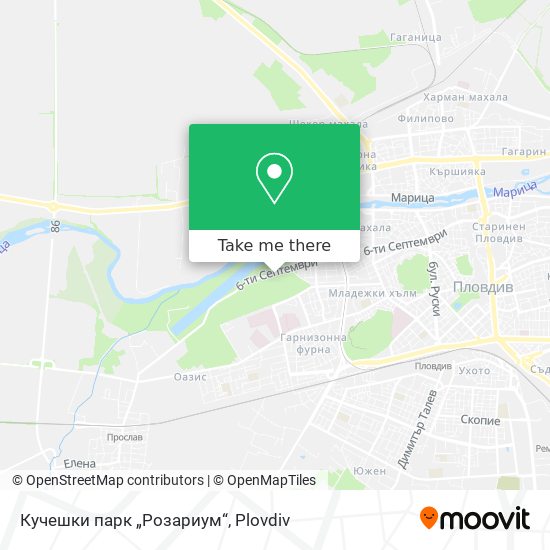 Кучешки парк „Розариум“ map