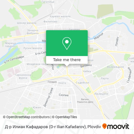Д-р Илиан Кафадаров (D-r Ilian Kafadarov) map