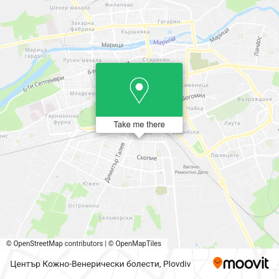 Карта Център Кожно-Венерически болести