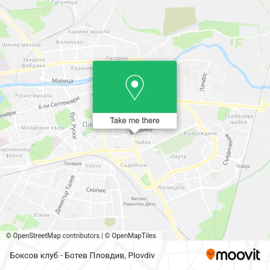Карта Боксов клуб - Ботев Пловдив