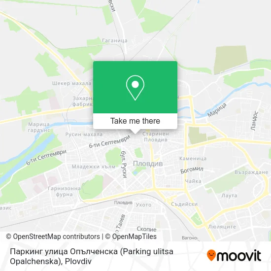 Карта Паркинг улица Опълченска (Parking ulitsa Opalchenska)