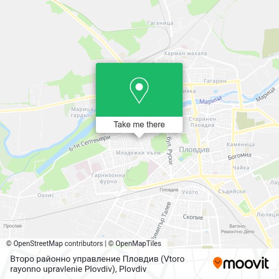 Карта Второ районно управление Пловдив (Vtoro rayonno upravlenie Plovdiv)