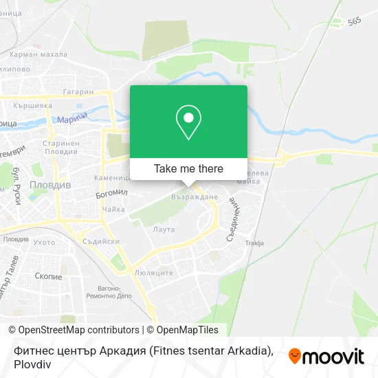 Карта Фитнес център Аркадия (Fitnes tsentar Arkadia)