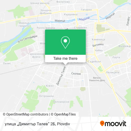 Карта улица „Димитър Талев“ 2Б