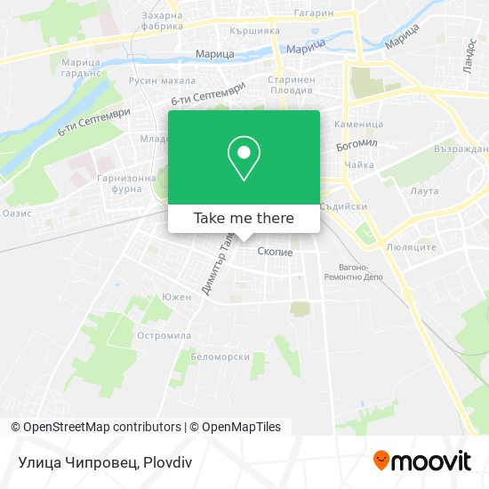 Улица Чипровец map