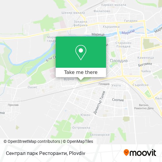 Карта Сентрал парк Ресторанти