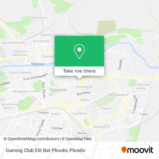 Gaming Club Elit Bet Plovdiv map